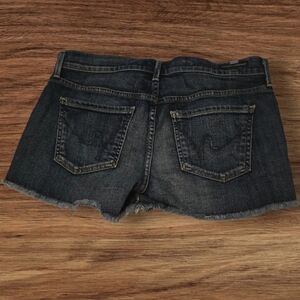 Citizens of Humanity Dark Indigo Denim Cutoff Shorts
